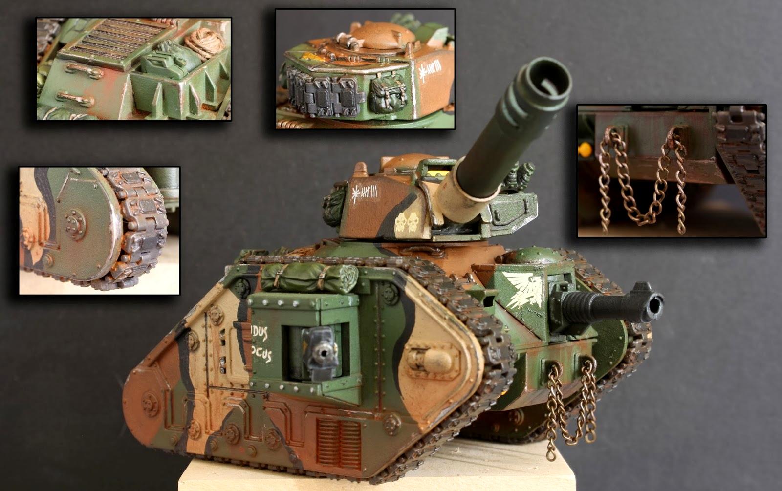 Warhammer 40k - Char Leman Russ - Astra Militarum - Peint (Obusier) - Occasion
